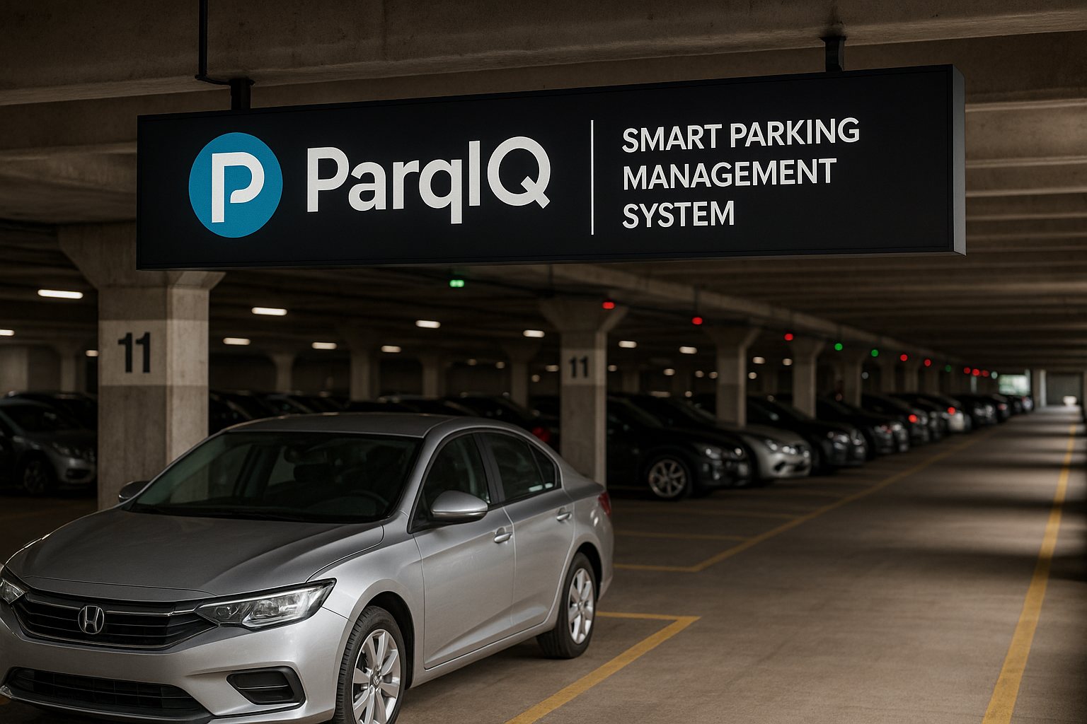 ParqIQ akıllı park yönetimi sistemi görselleştirmesi